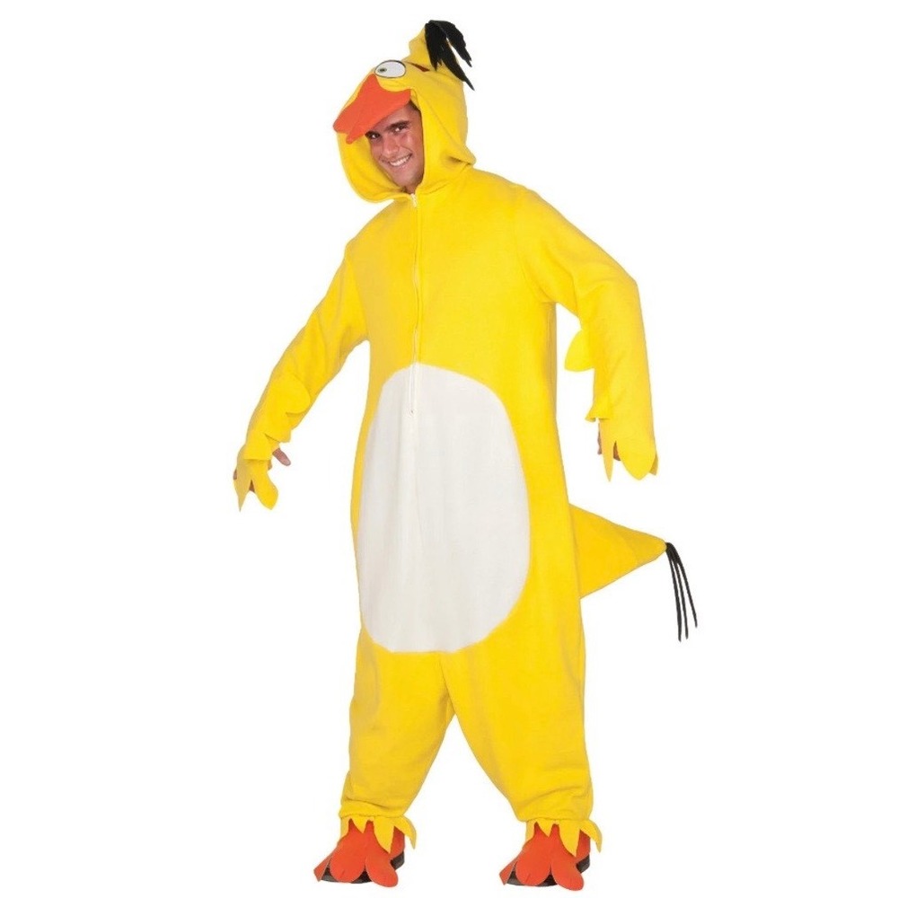 NEW Angry Birds Chuck Costume Adult Unisex Yellow Bird Jumpsuit Rovio
Size M
